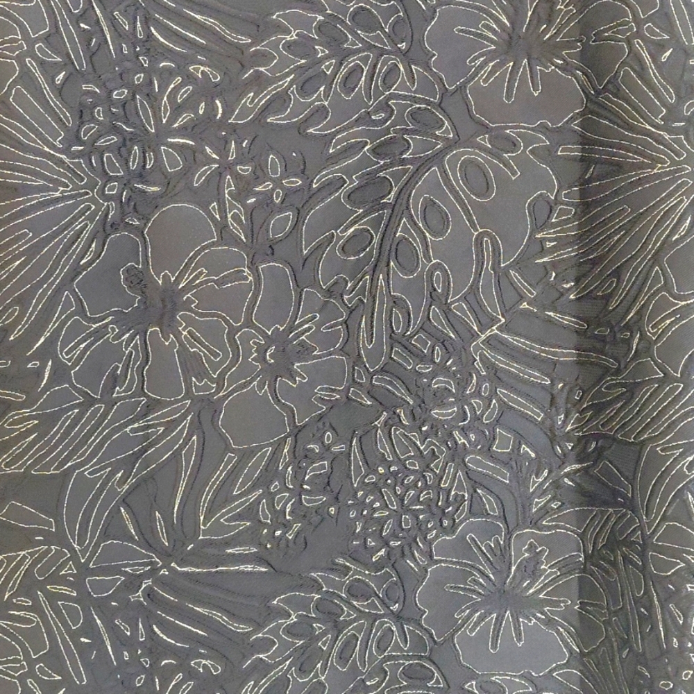 Black And Gold Floral Women's Jacket - Picture 5 of 9